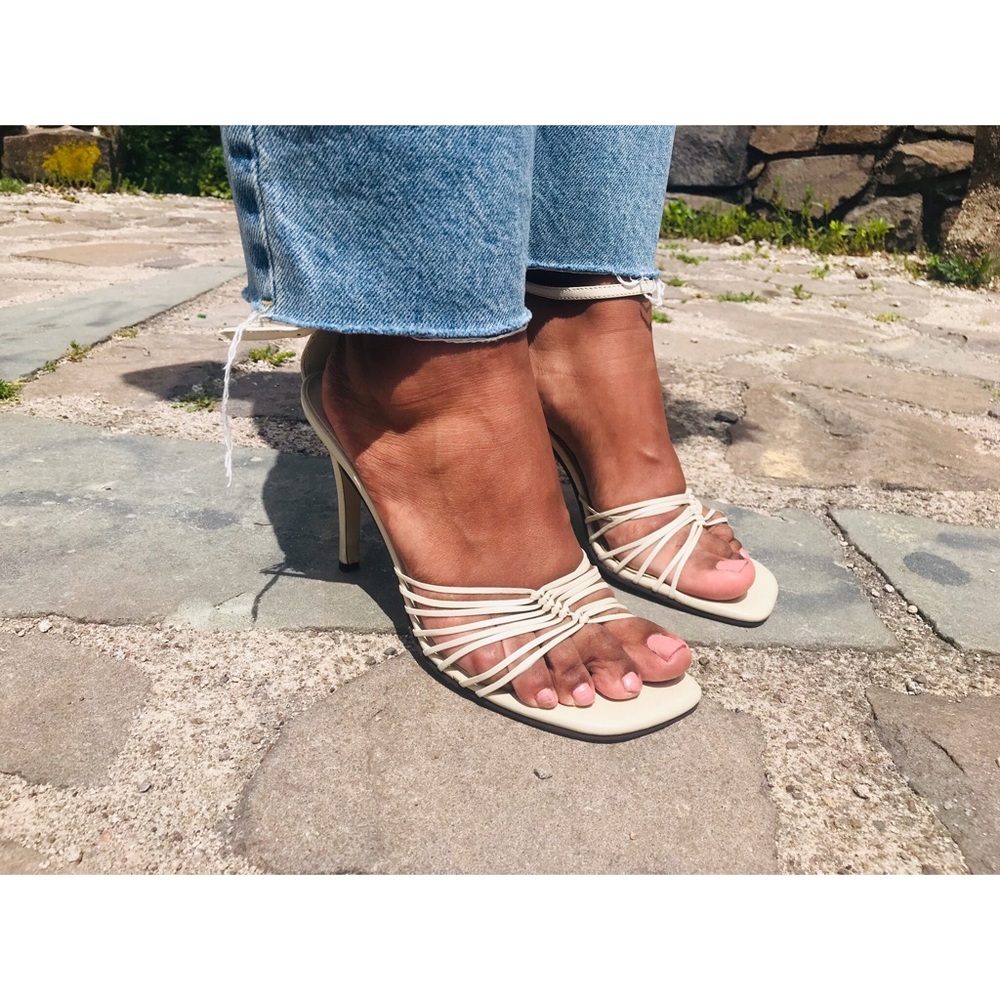 Leather Ankle-Strap Sandals (size 9)